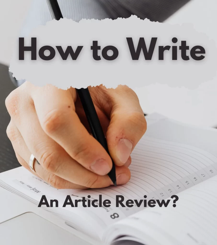 how to write an article review